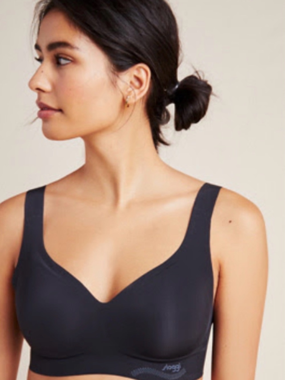 Sloggi Zero Feel Bralette Seamless Wireless Comfort Bra - Black - Size M